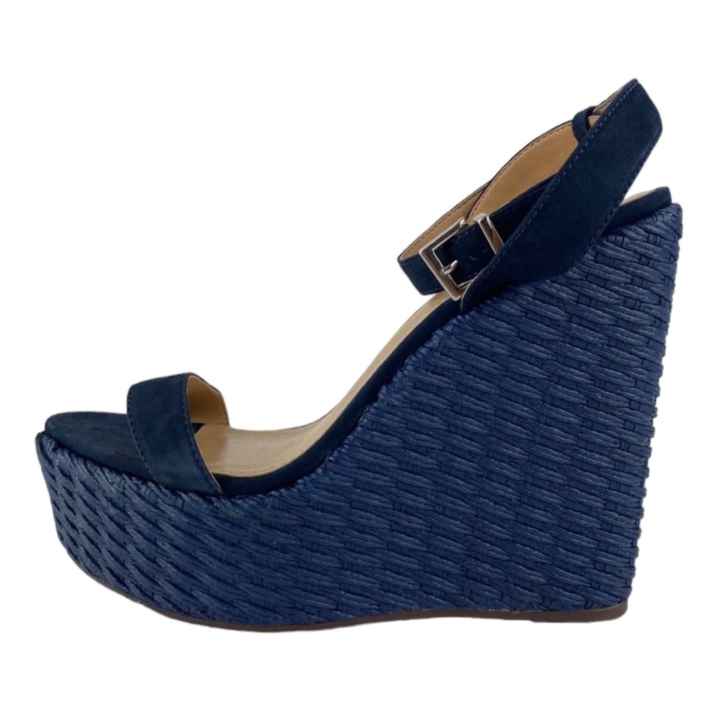 Worn once SCHUTZ Eduarda Wedges In Sailfish Navy Blue